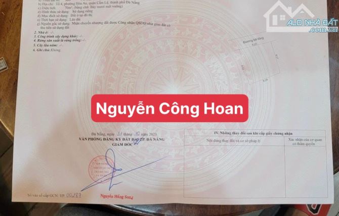 Bán đất kiệt 3m Nguyễn Công Hoan, mặt tiền 8,2m Sát bến xa Hoà An - Cẩm Lệ - 4