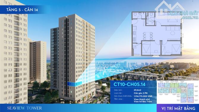 BÁN CĂN HỘ 3 PHÒNG NGỦ - CĂN GÓC VIEW ĐẸP - TÒA CT10 SEAVIEW TOWER ĐÀ NẴNG - 5