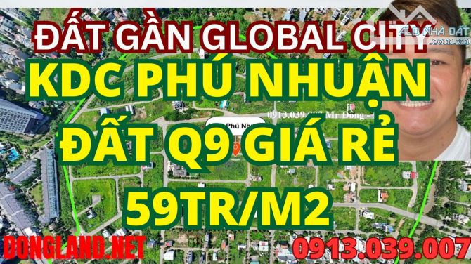 188 Lô KDC Phú Nhuận Phước Long B Giá rẻ 69tr/m2 Đường 20m Thênh Thang sát Global City