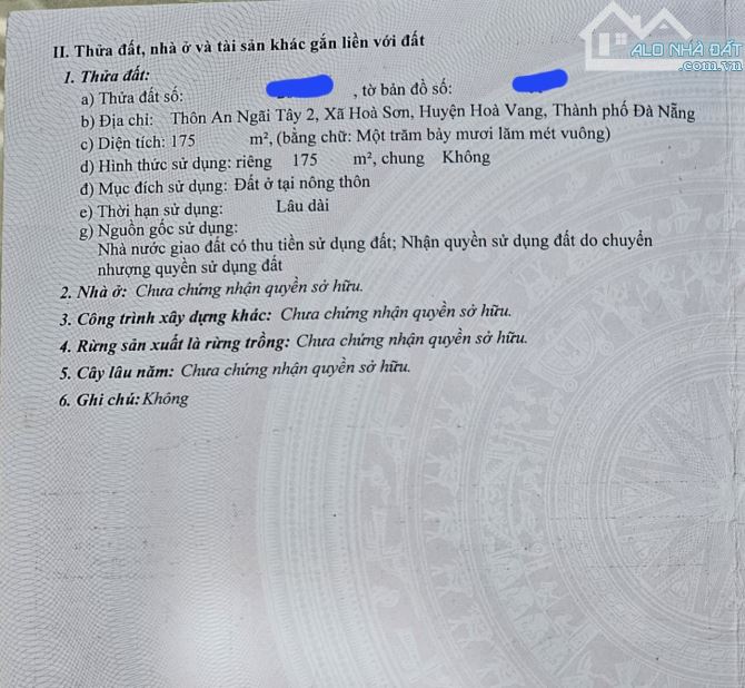 Cần Bán đất mặt tiền đường ĐT601 Hòa Sơn - Sát nhà hàng Hương Sen - 2