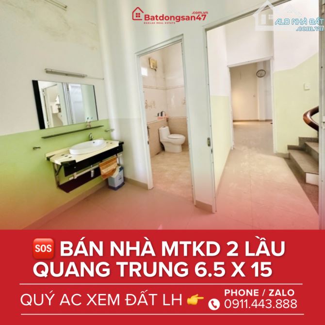 💥BÁN NHÀ 2 LẦU MTKD QUANG TRUNG NGAY TRƯỜNG CHU VĂN AN