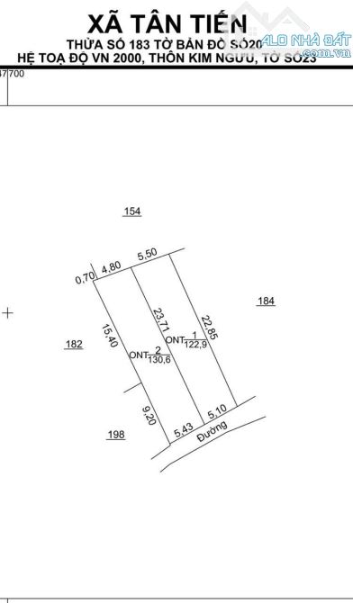 Tân Tiến, Văn Giang,cạnh Vin2,3, ô tô, full thổ cư, 123m, mt 5.1m, 1x tr/m - 3