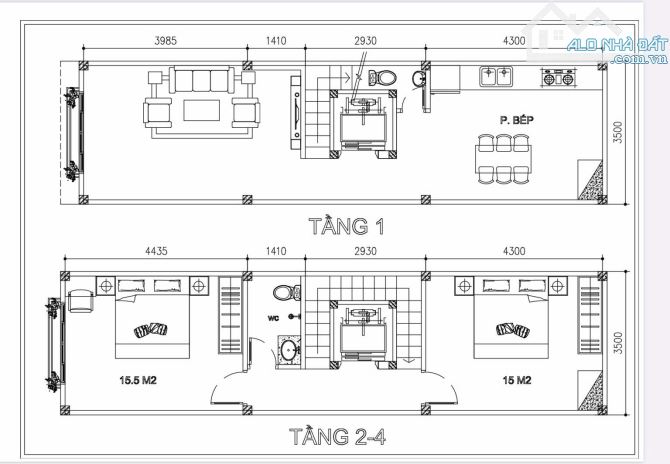 Bán Nhà Yên Vĩnh - Kim Chung, 47m2*5,5Tầng, Ngõ thông, ôtô con lùi cửa oto tránh chỉ 40m. - 3