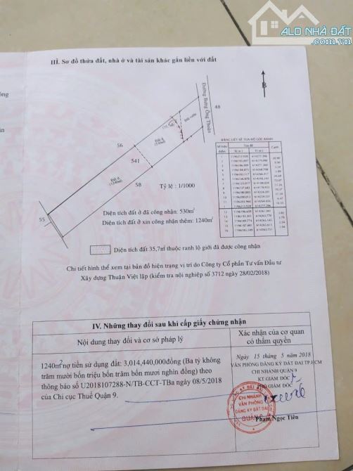 Bán Lô Đất Mặt Tiền Bưng Ông Thoàn giáp Nguyễn Duy Trinh. Quận 9. ( TP- Thủ Đức) 21x110m - 2