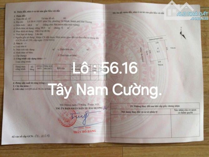 👍Bán lô đất đẹp mặt tiền rộng 8,5m khu đô thị Tây Nam Cường - 1