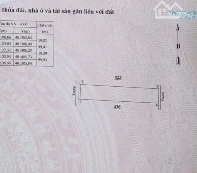 $.19x99 đất đẹp bằng phẳng, phủ hồng hết đất, đường bê tông, 2 mặt tiền trước sau. - 4