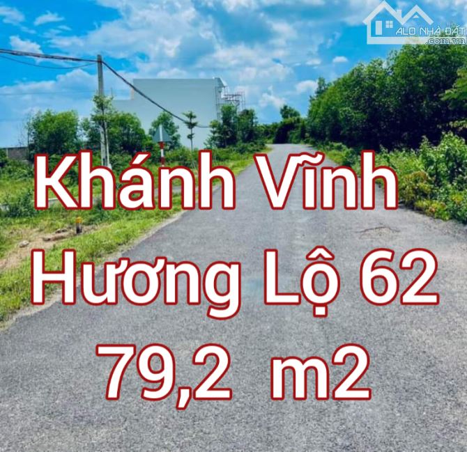 "Bán đất mặt tiền Hương Lộ 62, gần Khu công nghiệp Sông Cầu, Khánh Vĩnh. Cách Cao Bá Quát