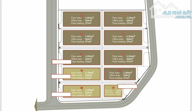 Cho thuê kho xưởng*2.706-3.324 m2 trong KCN An Phước, Long Thành, Đồng Nai