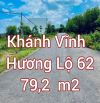 "Bán đất mặt tiền Hương Lộ 62, gần Khu công nghiệp Sông Cầu, Khánh Vĩnh. Cách Cao Bá Quát