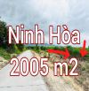 Bán đất xã Ninh Tây, Ninh Hòa gần hồ Suối Sim.  -  đường bê tông 6m - 2005 m2 bhk, ngang 3