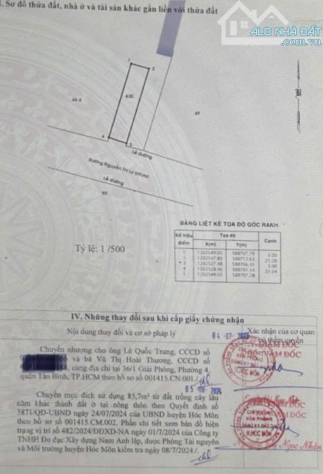 Bán đất 5*21m. Mặt tiền Trương Thị Như. Gần UBND xã XTS