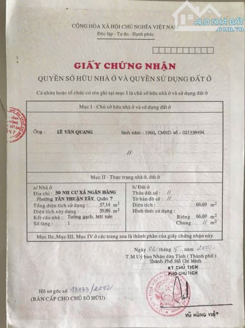 Bán nhà đường 14a Khu Cư Xá Ngân hàng giá 8 tỷ bao rẻ