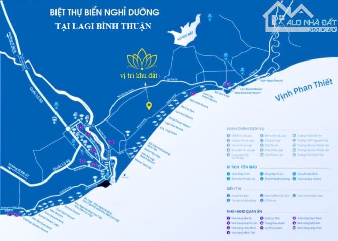 CẦN BÁN LÔ ĐẤT BIỆT THỰ NGHỈ DƯỠNG 1000M2 CÓ 400M2 THỔ CƯ, GẦN BIỂN LAGI BÌNH THUẬN - 1