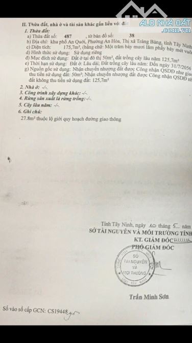 Bán nhà sát đường nhựa Huỳnh Thị Hương, khu phố An Quới, Phường An Hòa, Trảng Bàng 500tr - 2