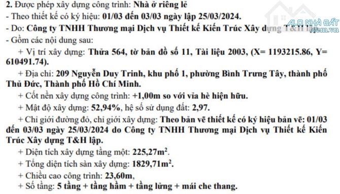 Bán nhà MT NGUYỄN DUY TRINH, Bình Trưng Tây, ngay Nhà Văn Hóa Thiếu Nhi - 14x42m - 3