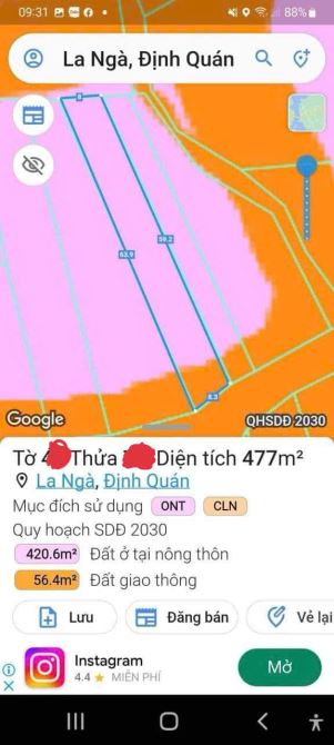 bán lô đất ở tại nông thôn có 447m2 đất có 5m mặt tiền đường bê tong chỉ với giá 1,6 tỷ