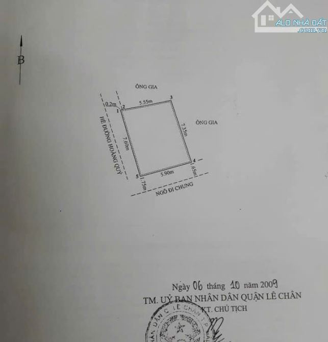 Bán nhà 3 tầng lô góc vị trí đẹp mặt đường Hoàng Quý, Lê Chân, Hải Phòng.Giảm 5,9 còn 5,45 - 1