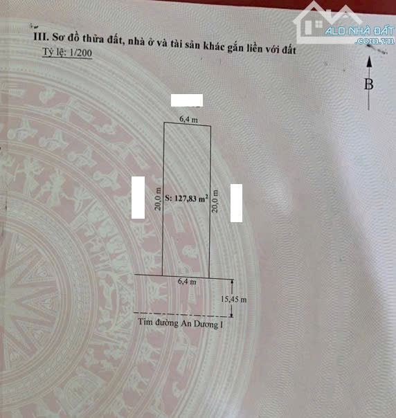 Hàng hiếm 127,8m2 tại tổ 7 Thị trấn An Dương. - 2