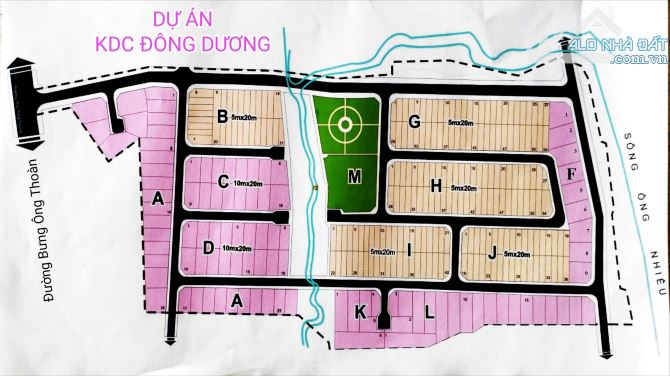 Lô đất Biệt thự KDC Đông dương, đường Bưng Ông Thoàn, Phú Hữu DT 220m2, giá 30tr/m2 - 4