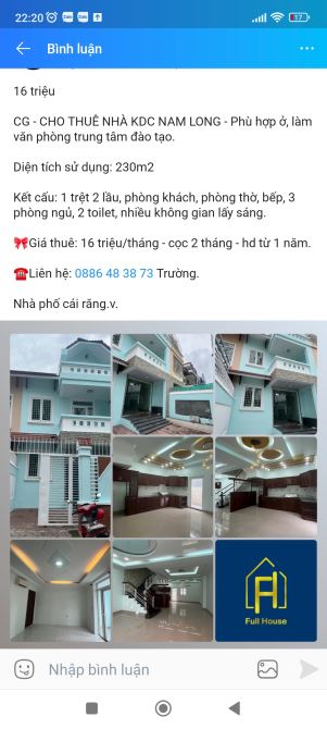 Nhà 2 lầu kdc Nam Long cho thuê lâu dài - 1