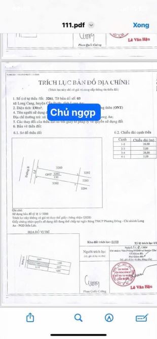 CHỦ GỬI BÁN LÔ ĐẤT 130M2 GIÁ 1 TỶ 210 TRIỆU GẦN CHỢ LONG CAN GỌI NGAY CHO EM XEM ĐẤT - 2