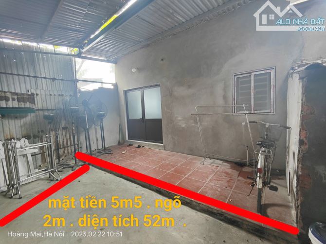 Mặt ngõ Tam Trinh, Yên Sở, dt 52m2, giá chào bán 1.55 tỷ - 2