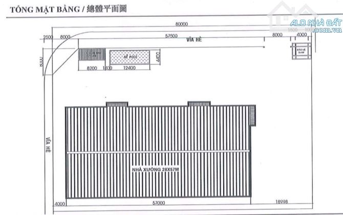 Cho thuê 1600m2 Xưởng TÂN UYÊN giá :123 triệu / tháng PCCC tự động SX đa nghành nghề - 1