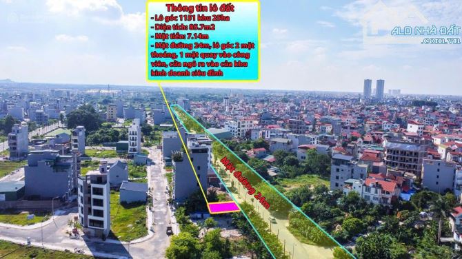 Duy nhất khu 25,2 ha lô góc mặt đường 24m cạnh vườn hoa thoáng vĩnh viễn, giá đầu tư,SĐCC - 3