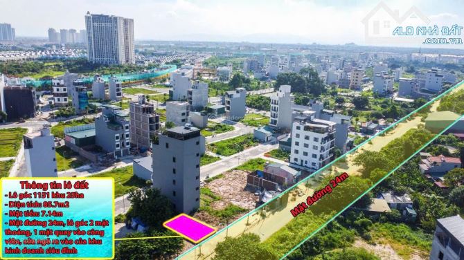 Duy nhất khu 25,2 ha lô góc mặt đường 24m cạnh vườn hoa thoáng vĩnh viễn, giá đầu tư,SĐCC - 4