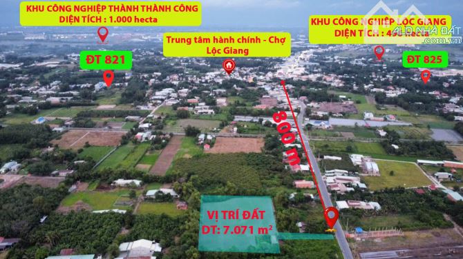 7.071 m2 đất vườn mặt tiền nhựa tại trung tâm xã Lộc Giang, Đức Hòa cần bán gấp