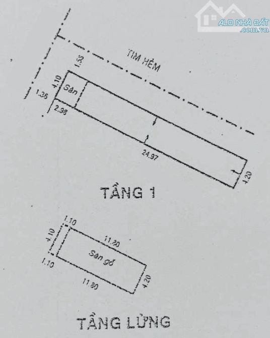 LÔ GÓC HẺM XE HƠI TRỊNH ĐÌNH TRỌNG. TÂN PHÚ - 113M2 [4.2 x 28] - CHỈ 6 TỶ NHỈNH