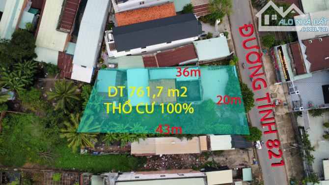 Cần bán nhà 761 m2 thổ cư mặt tiền ĐT 821, trung tâm chợ Lộc Giang, Đức Hòa, Long An - 1