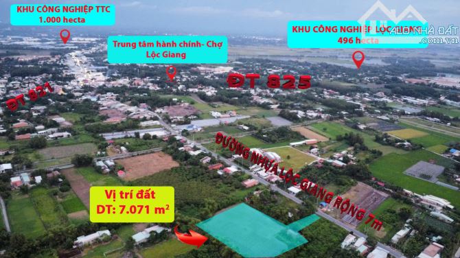 7.071 m2 đất vườn mặt tiền nhựa tại trung tâm xã Lộc Giang, Đức Hòa cần bán gấp - 1