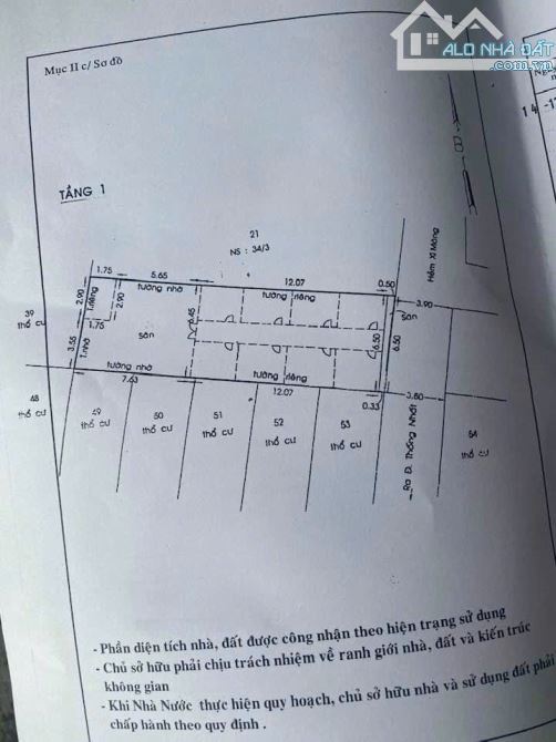 Căn nhà sau Lưng MT Thống Nhất DT 6,5m x 20m có 8 phòng trọ cho thuê giá 11 tỷ TL - 1