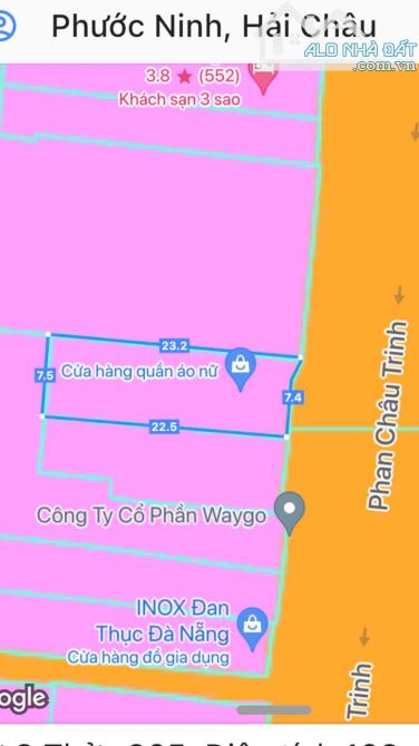 Bán lô Đất mt PHAN CHÂU TRINH, Phước Ninh, Hải Châu, Đà Nẵng dt 170m2 giá 29,5 tỷ. - 1