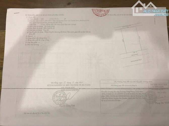 Bán đất Mỹ Đa Tây 3  - 315m2, Khu Biệt Thự, Khuê Mỹ, Đà Nẵng - 1