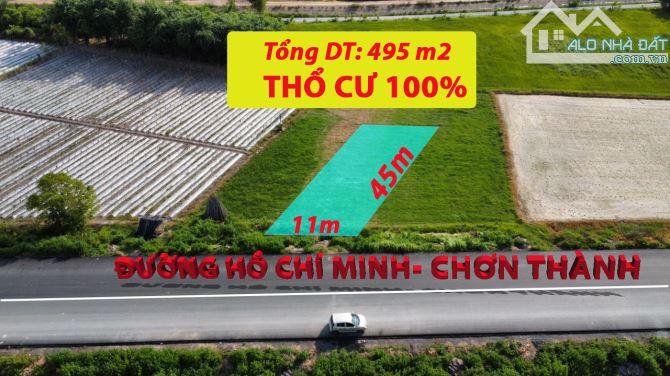 Lô đất 495 m2 thổ cư mặt tiền đường nhựa Hồ Chí Minh, Đức Hòa, Long An...giá rẻ nhất tuyến - 2