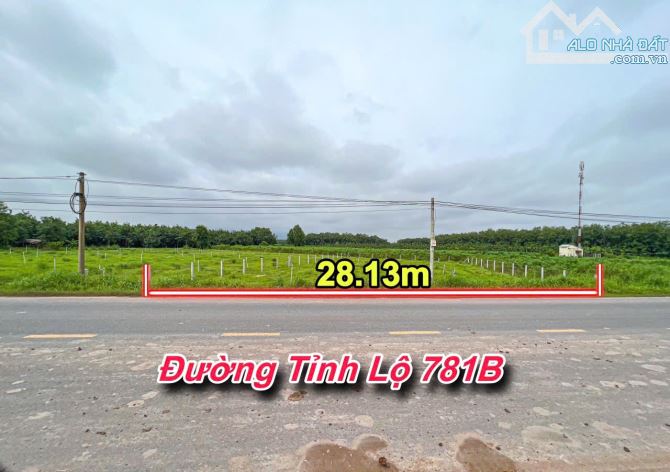 ✨ 28M Ngang Mặt tiền Tỉnh lộ 781B (LG: 15M). Tổng diện tích: 1.100m2 (300m2 ONT) - 3.08 Tỷ - 2