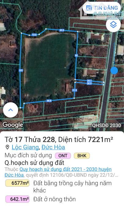 7.071 m2 đất vườn mặt tiền nhựa tại trung tâm xã Lộc Giang, Đức Hòa cần bán gấp - 5