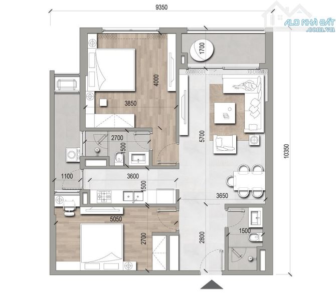 CHÍNH CHỦ CẦN BÁN CĂN HỘ TẦNG 9, 2 NGỦ DỰ ÁN Melody Residences 95m2 - 1