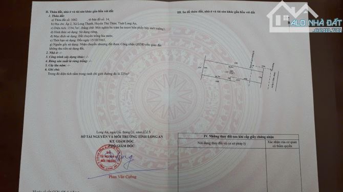Bán đất mặt tiền 1534m2 ở thủ thừa long an giá 2,9 tỷ - 4