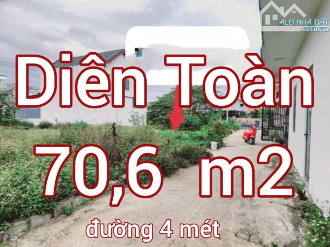 "Bán đất thổ cư Diên Toàn, Diên Khánh đường ô tô 4m, cách đường Huỳnh Thúc Kháng 40m, gần