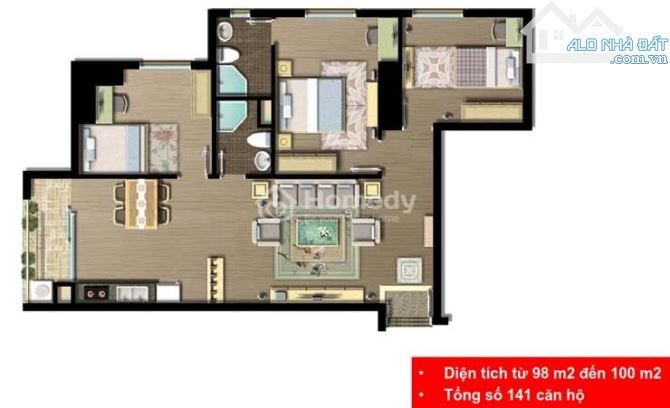 chủ bán căn hộ 98m2 Nam Đô Complex 609 Trương Định