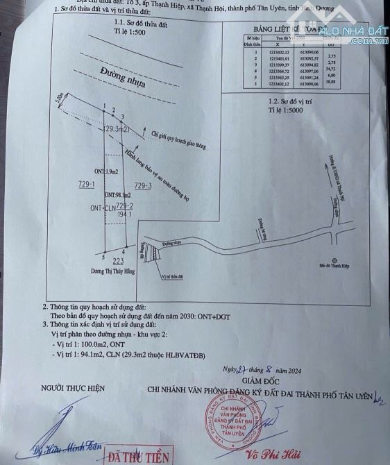 chủ bán đất  ddu Nhựa tại cù lao thành hội Tân uyên giá rẻ vô cùng .