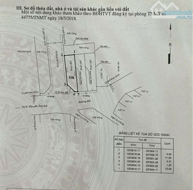 Bán Gấp Góc 2 Mặt Tiền Hiệp Thành 4,4x15m giá 4,6 tỷ, Liên Khu 2-5, Quận 12 - 1