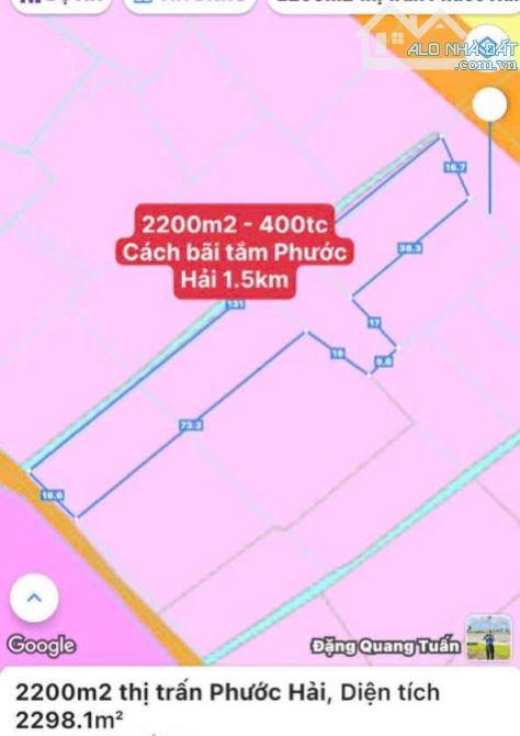 2200m2 có 400m thổ cư thị trấn phước hải giá 7 tỷ 100 - 2