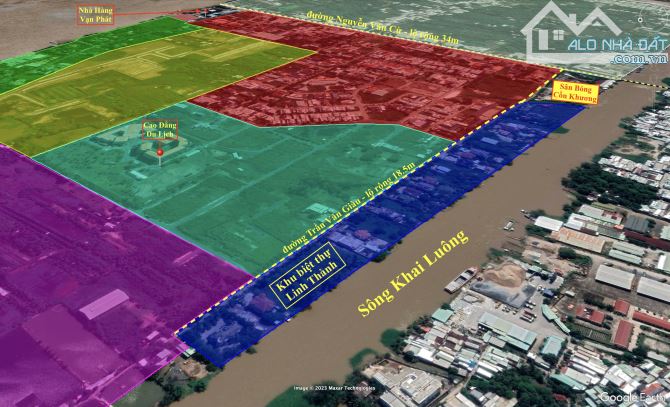 Hiếm ! Nền biệt thự Trần Văn Giàu và Sông Khai Luông Cồn Khương Linh Thành 1170m2 - 3