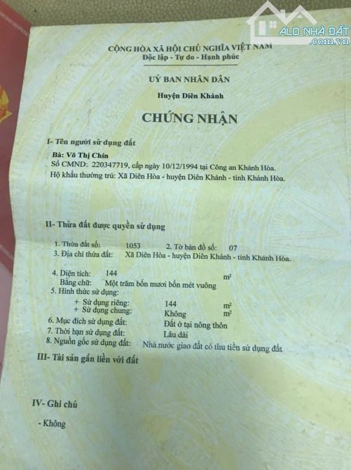 Bán Đất Diên Hoà - Diên Khánh - Đường HL39 - 4