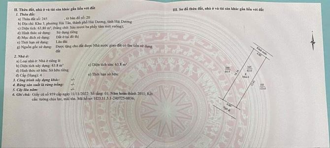 Bán lô đất địa chỉ ngõ 37 Yết Kiêu, phường Hải Tân. Ngõ rộng ô tô tải đỗ cửa được, TPHD - 5