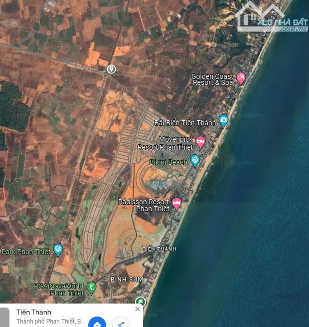 Đại Hạ Giá-Đất ngã 4 vòng xoay,2 mặt tiền 719B-Tiến Thành-Phan Thiết-DT 30.800m2